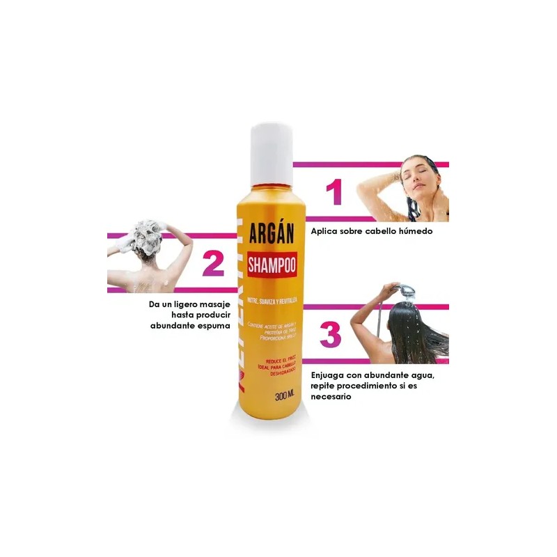 Shampoo De Argan Para Hidratar Cabello Nefertiti 300ml
