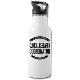 Shirt Luv Funny Clinical Research Coordinator Gifts Water Bottle For Coworkers Employees Men Women 20 fl oz Bottle White