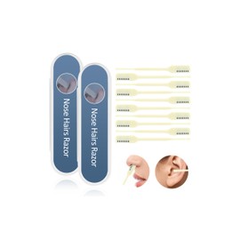 LANWLOSI 2 in 1 Nasal Hair Cutter,2024 New Portable Nose Hair Trimmer,360° Rotating Nose Hair Trimmer for Women,Upgraded Nostril Hair Remover Tool,Manual Nose Hair Trimmer for Men