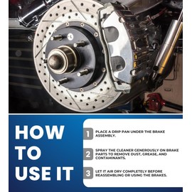 GROVE Gunk Brake Parts Cleaner Spray 19 oz Bundle with Microfiber Cloth - Quick Removal of Brake Fluid, Dust, and Oil - Leaves No Residue - Chlorinated Brake Cleaner Spray Can - (2 Items)