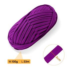 T Shirt Yarn for Crocheting 100gx2 Chunky Crochet Yarn Elastic Fabric Set – Ideal for DIY Bags, Blankets, Baskets and Home Decor Projects (Mauve)