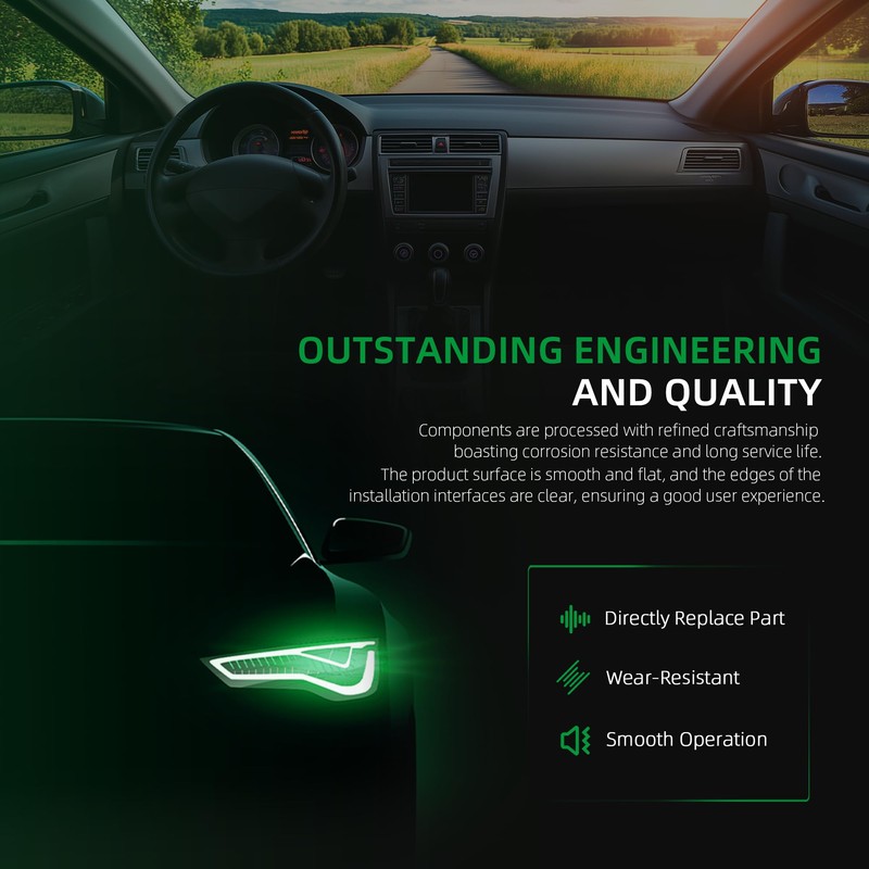 Riyhch 1 Pair Windshield A-Pillar Trim Moulding Fit for Ford