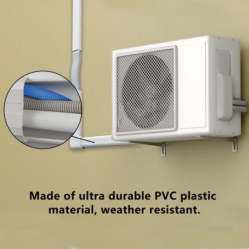 GCGOODS Decorative PVC Lineset Cover Kit Parts Accessories, 3" W