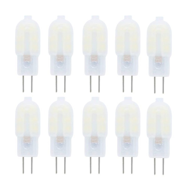 HUAMu Pack of 10 G4 2 W LED Bulbs, Cool