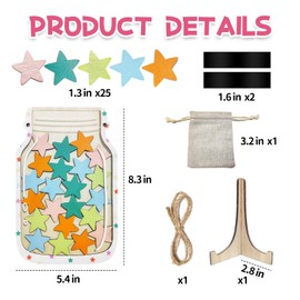 Reward Jar for Kids – Star Jar Reward System, Behavior Classroom Incentive Jar with Fun Star Chart, Reward Home Kids Incentive Good Home Training for Boys Girls
