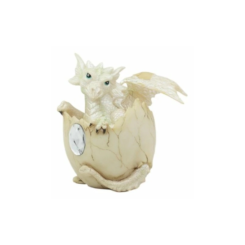 Ebros April Birthstone Dragon Egg Statue Diamond Gem Birthday Dragon