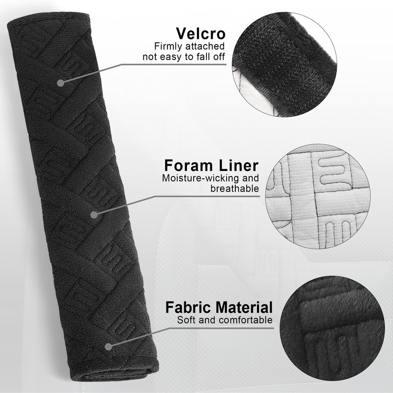 JUSTTOP 2-Pack Universal Car Seat Belt Pads Cover for A