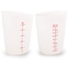 Hedume Set of 4 Silicone Flexible Measuring Cups with Marking,