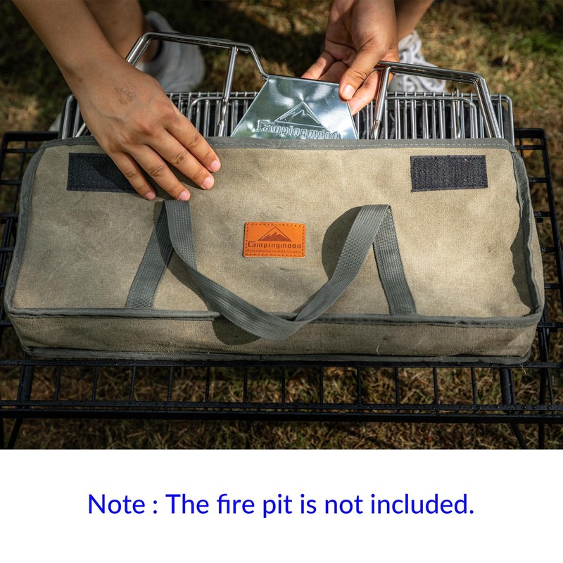 CAMPINGMOON Canvas Case for Camping Grill w/Handle Large MT-3-B