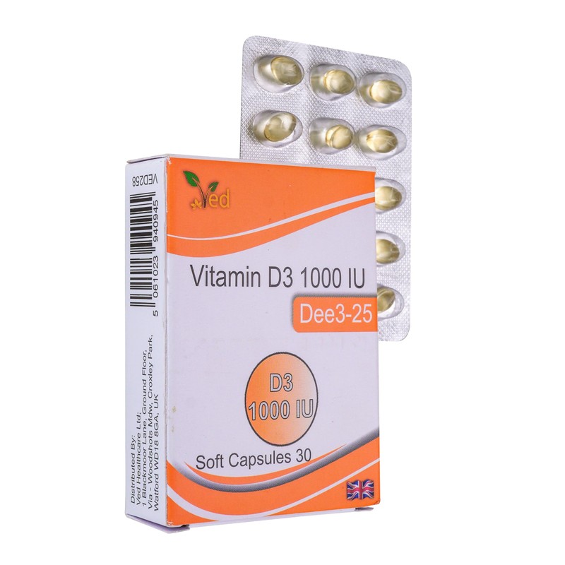 VED Vitamin D3 1000 IU SOFTGEL | 30 Days Supply