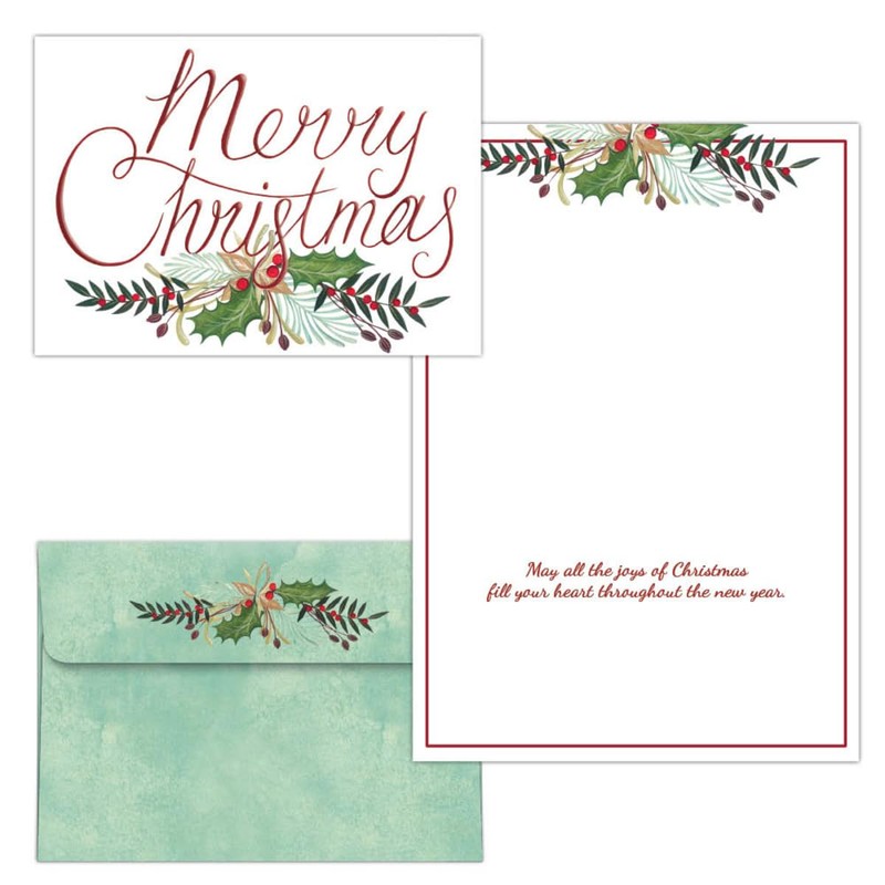 Crown Point Graphics Merry Christmas Holly