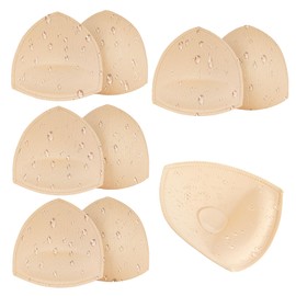 SERMICLE Waterproof Swimsuit Bra Pad Inserts 4 Pairs, Push up Bra Pads Sewn Padded for Bikini Sports Bra A/B or C/D,D/E Cup (Waterproof Beige, C/D Cup)