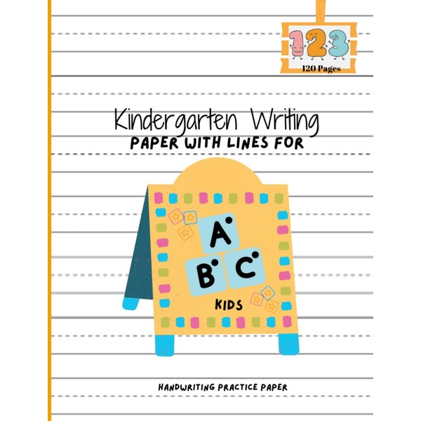 Kindergarten Writing Paper With Lines For ABC Kids: Tracing Letters