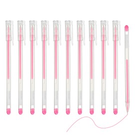 PATIKIL 12 Pcs Colored Gel Pens, 0.5mm Fine Point Pastel Gel Pens High Light Ink for DIY Projects Painting Journaling Notebook Black Paper Drawing, 16cm Length Pink Ink