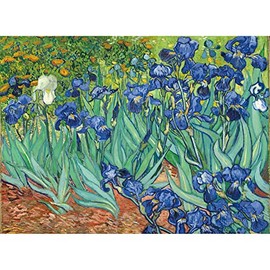 Rompecabezas de madera de 500 piezas para adultos, pinturas famosas de Van Gogh, regalos de lirios, rompecabezas de pintura decorativa (500 piezas)   