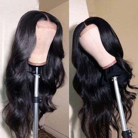 YePei 22 Inch Body Wave Lace Front Wigs Human Hair 4x4 Closure Wigs for Black Women 200 Density Wear and Go Glueless Wigs Human Hair Pre Plucked Pre Cut