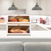 HOMEKOKO Double Layer Large Bread Box for Kitchen Counter, Wooden