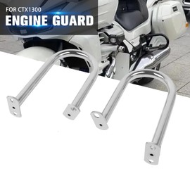 CHIFUN Motorcycle Rear Crash Bars Saddlebag Guard Rails Replacement for Honda CTX1300 CTX 1300 Deluxe SC74 2014-2017 Chrome Steel Motorcycle Rear Side Box Falling Protection