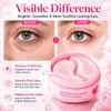 Collagen Eye Patches,Pink Under Eye Mask for Dark Circle, Puffy