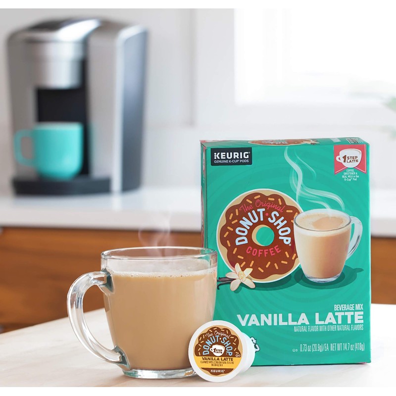 The Original Donut Shop Vanilla Latte, Single-Serve Keurig K-Cup Pods,