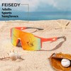 FEISEDY Sports Sunglasses Mens Women Baseball Sunglasses Biking Cycling Sunglasses