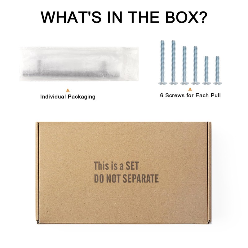 Probrico 15 Pack Black Cabinet Handles 3 Inch Hole Centers