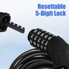 Qlaway Ebike Electric Bike Cable Lock, Resettable 4 Feet Cable