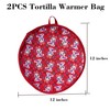 Tortilla Warmer Bags, 12 inch, 2 Pack, Insulated Cloth Pouch