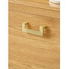 JIASENBAO 5 Pack Gold Cabinet Pulls 3-3/4" Hole Center Brushed