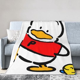 HTSW Blanket, Fashionable, Duck Peckle, Cute Blanket, Lightweight, Thin, Microfiber, Soft to the Touch, Anti-Static, Warm, Washable, 49.2 x 59.1 inches (125 x 150 cm)