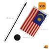 AZ FLAG Pack of 10 Malaysian Table Flags - 15