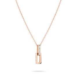 Liebeskind Berlin Necklace 45 cm Stainless Steel with Pendant, stainless steel, Cubic Zirconia