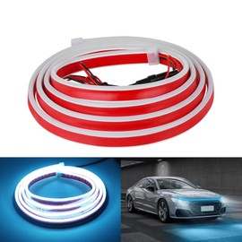 71 Inches Car Hood Light Strip Car LED Strip Light Flexible Daytime Running Initiate scanning Light for Cars, Truck, SUV (Ice Blue)