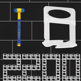 Pro-Grade 1/8" Tile Leveling System Clips 2200pcs - Dual-Purpose Leveler Spacer for Ceramic & Stone Tiles, Prevents Tile Lippage with Precision Gap Control, Effortless DIY Installation(2200, 1/8)