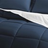 Merit Linens 8-Piece Down-Alternative Comforter Set - Twin Navy