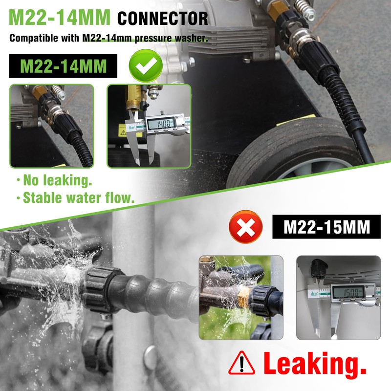Pressure Washer Hose，3600 PSI Kink Resistant Power Washer Hose Replacement–
