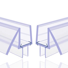 2-Pack Hipple Home Frameless Shower Door Bottom Seal Strip (5/16 x 39" (8mm))