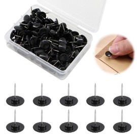 EsiFare Push Pins 100 Pieces Low Profile Wall Pins Non-marking Fashion Push Pins Invisible Decorative Nails Gear Shape Clear Storage Case for Easy Fixing Use for Securing Paper and Cardboard, Photo