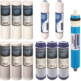 12 pcs RO Replacement Filters Reverse Osmosis Cartridges w/ 100 GPD Membrane