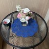 BIBITIME Round Flower Lace Doilies Vase Mats Kitchen Tablecloth Dish