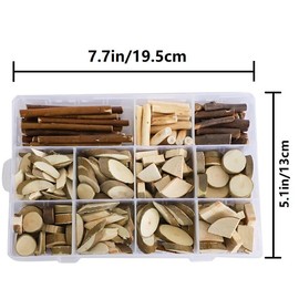 ChooseInOne Log Handmade DIY Wood Craft Kits for Kids Wooden Unfinished Toys Paint Art Garden Playset Bulk Sticks Loose Parts Materials 250g(Medium), YMDIY-KIT250-MED