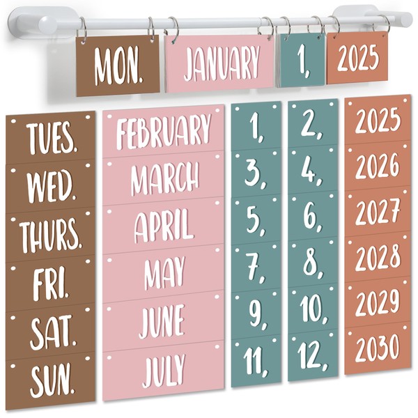 Boho Calendar Bulletin Board Set Boho Flip Calendar with Holder