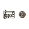 REGALOS LLUNA Metallic Pin 18 mm Sol Key Black Musical