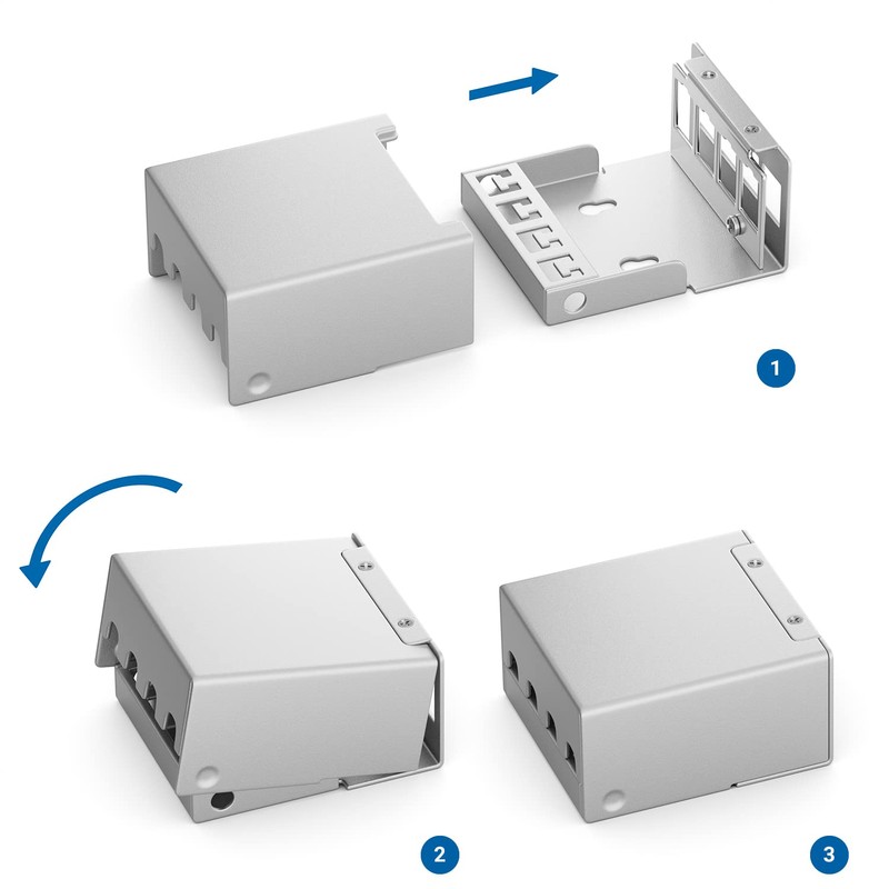 deleyCON 4 Port Patch Panel Housing 1 U for 14.9