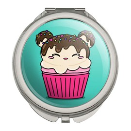Cute Mouse Bear Ice Cream Cupcake with Sprinkles Compact Travel Purse Handbag Makeup Mirror