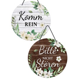 Putuo Decor Door Sign Meeting in Progress Please Do Not Disturb Round Therapist Sign PVC Welcome Please Come In Sign for Office Therapy Clinic Double Sided Hanger Sign 9"