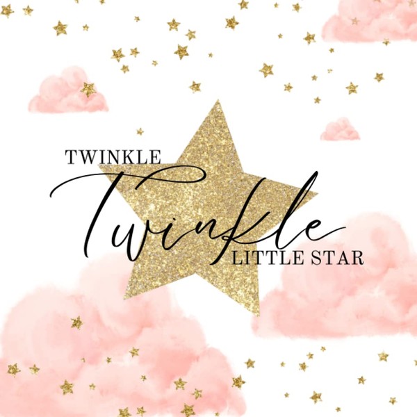 Twinkle Twinkle Little Star: Pink Baby Shower Guest Book Moon