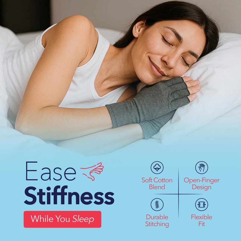 Doctor Developed Compression Gloves for Women and Men, Open-Finger Arthritis