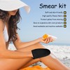 3-piece self-tanning applicator with 1-piece storage bag, self-tanning gloves, back