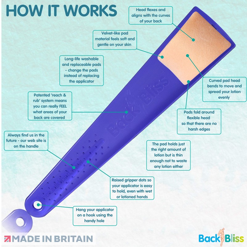BackBliss - Easy Lotion Applicator for Backs - Made in